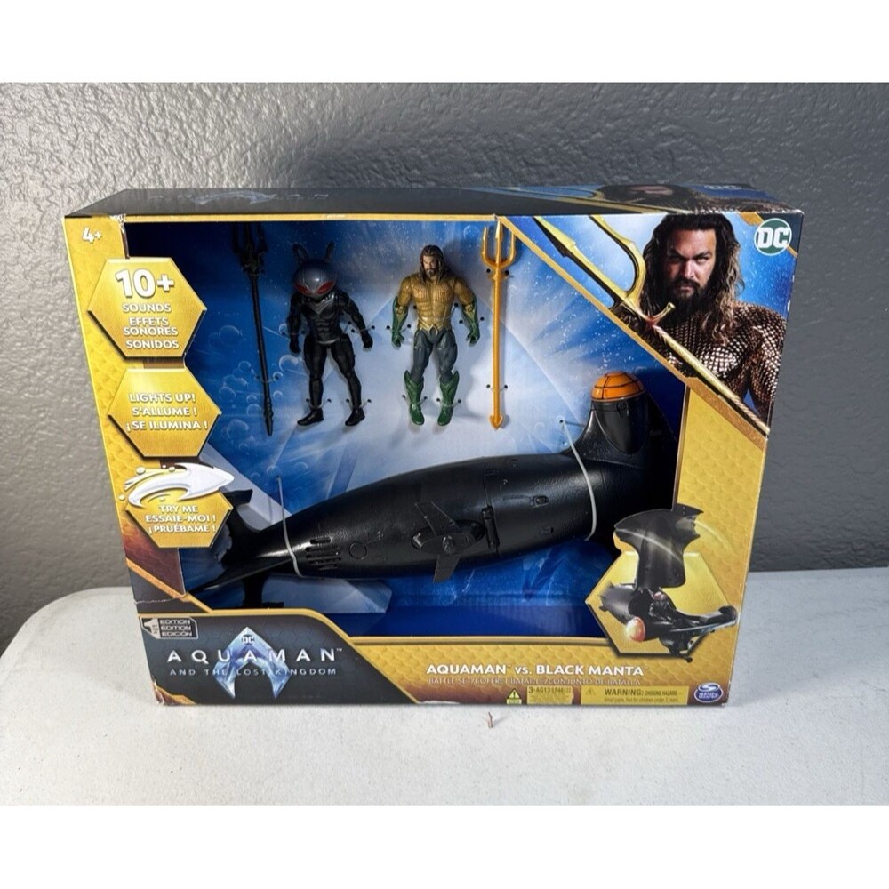 DC Comics Aquaman vs Black Manta Action Figure Battle Set with Submarine NEW
